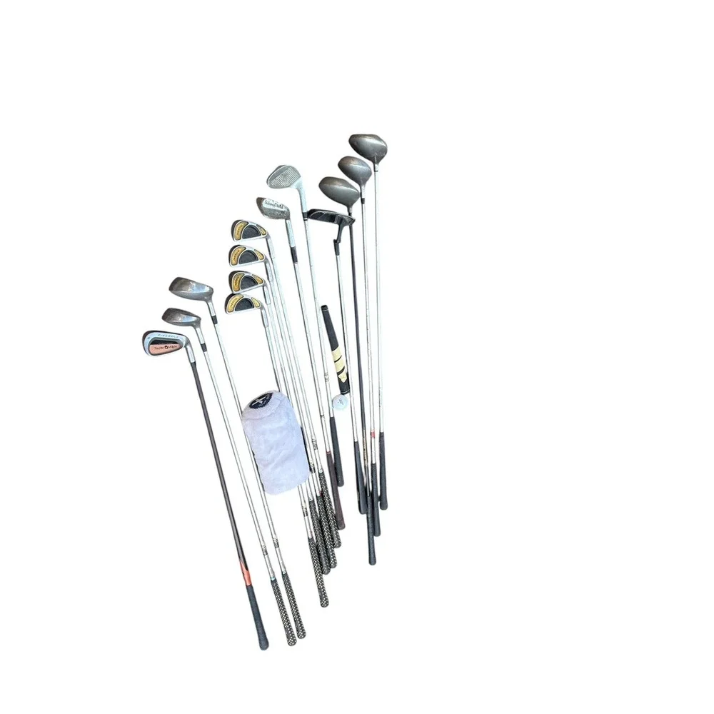 13 Golf Clubs Assorted Vintage Ron Miller Pro Golf‎ Bag 3-way Made In USA,